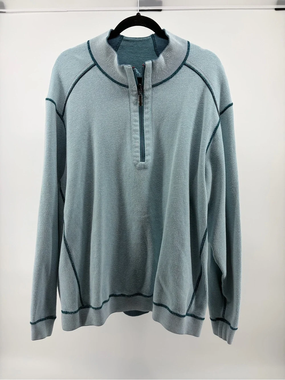 Tommy Bahama Flipshore Reversible 1/4 Zip Pullover Mens Size‎ 2X (estimate)